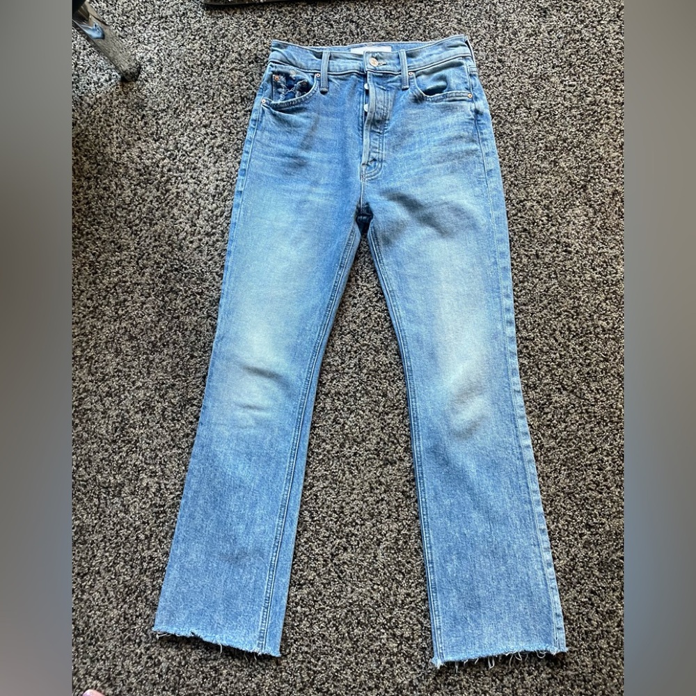 Mother Jeans The Tripper Flood Fray size 27